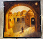 Egyptian Handwoven Rug City Scene